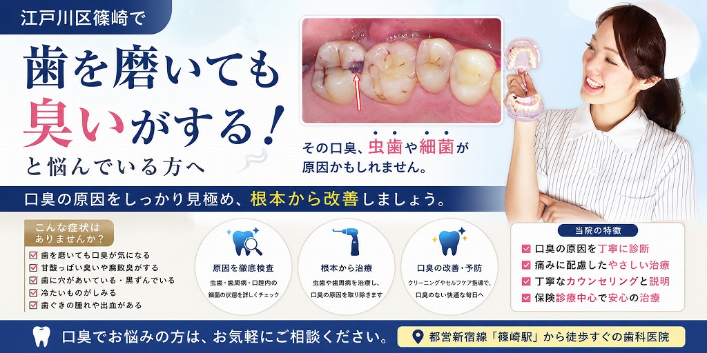 江戸川区篠崎で歯を磨いても臭いがする！と悩んでいる方へ