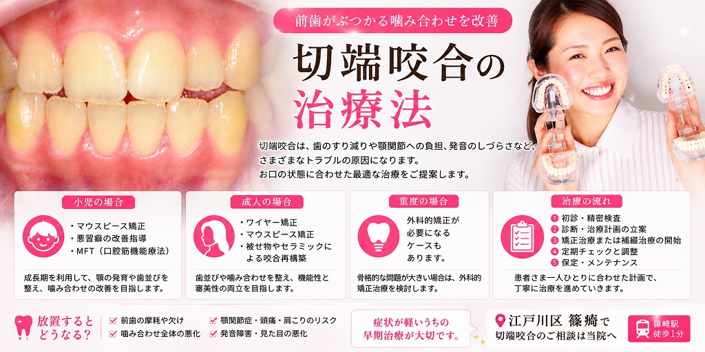 切端咬合の治療法