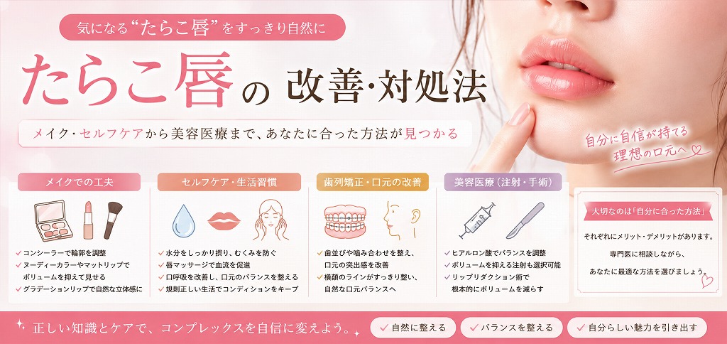 たらこ唇の改善・対処法