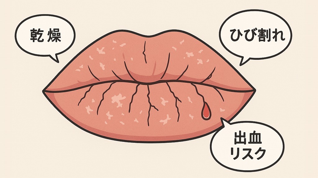 唇の乾燥とひび割れとは？