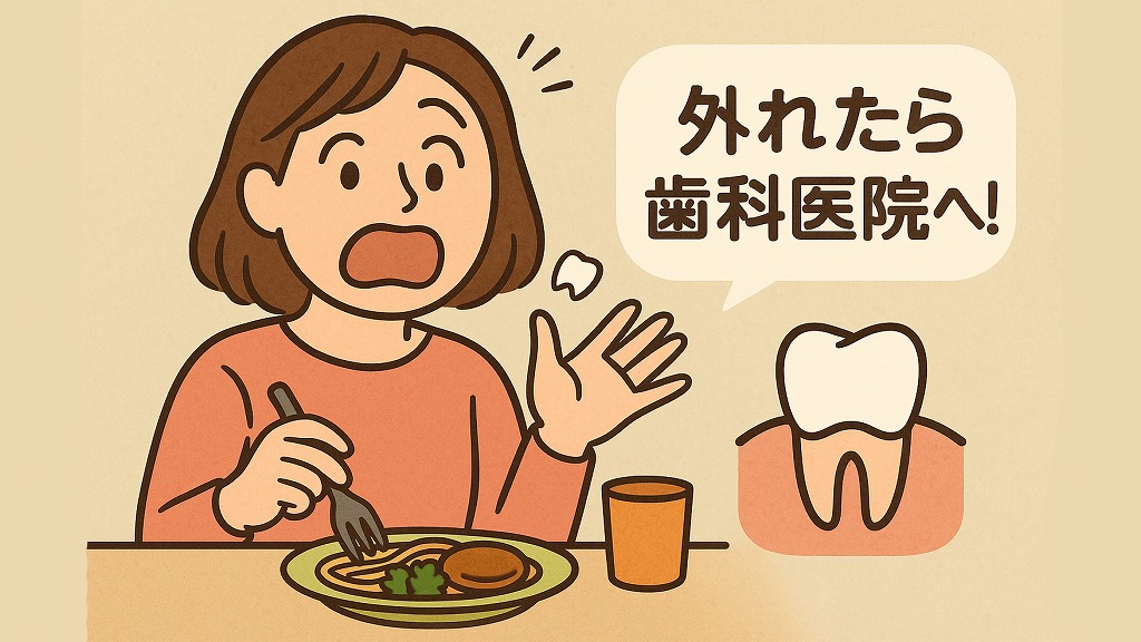 仮歯が外れたとき歯科医院へ