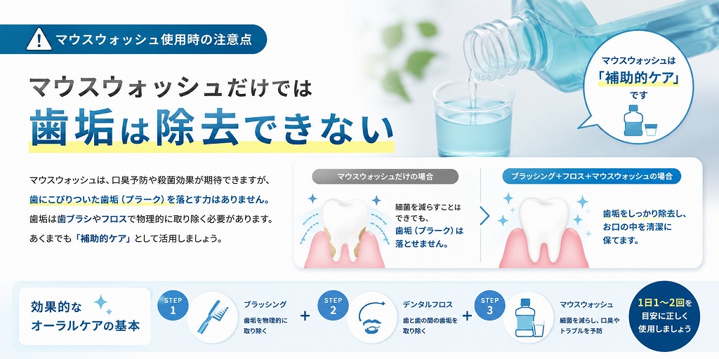 マウスウォッシュ使用時の注意点