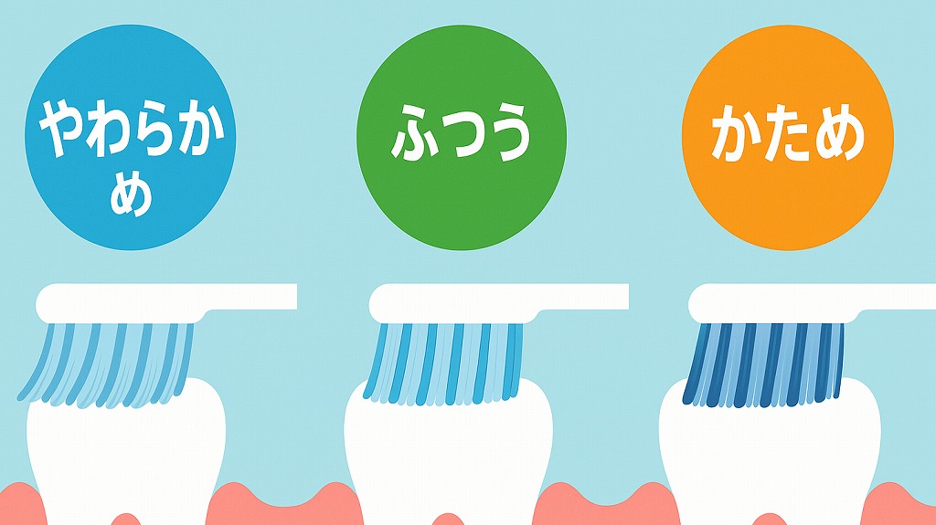 歯ブラシの硬さの種類