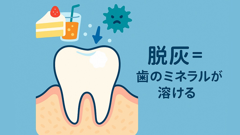 歯の脱灰を放置すると歯のミネラルが溶ける