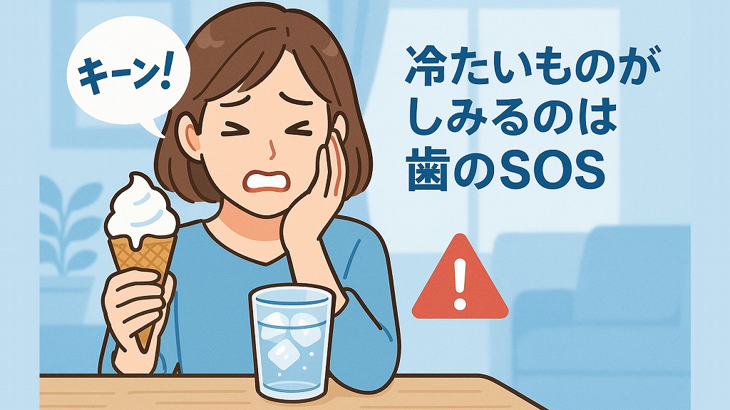 冷たいものがしみるのはなぜ?原因と治し方