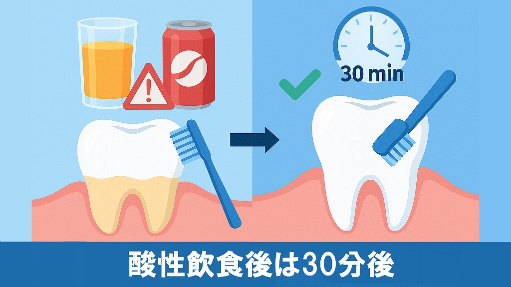酸性飲食後の注意点