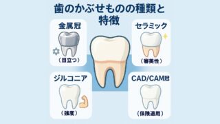 最新版】歯の被せ物はどれがいい？保険・自費の種類と特徴まとめ