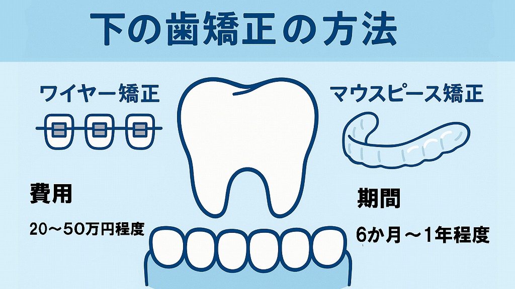 下の歯だけの矯正の種類
