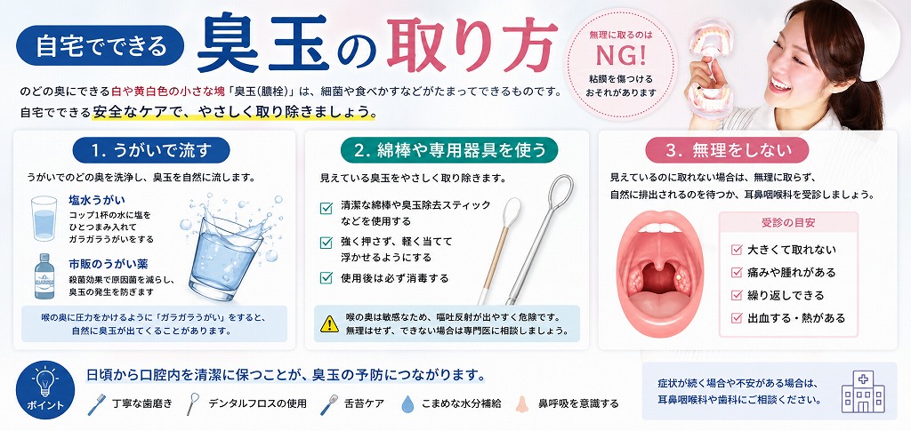 自宅でできる臭玉の取り方