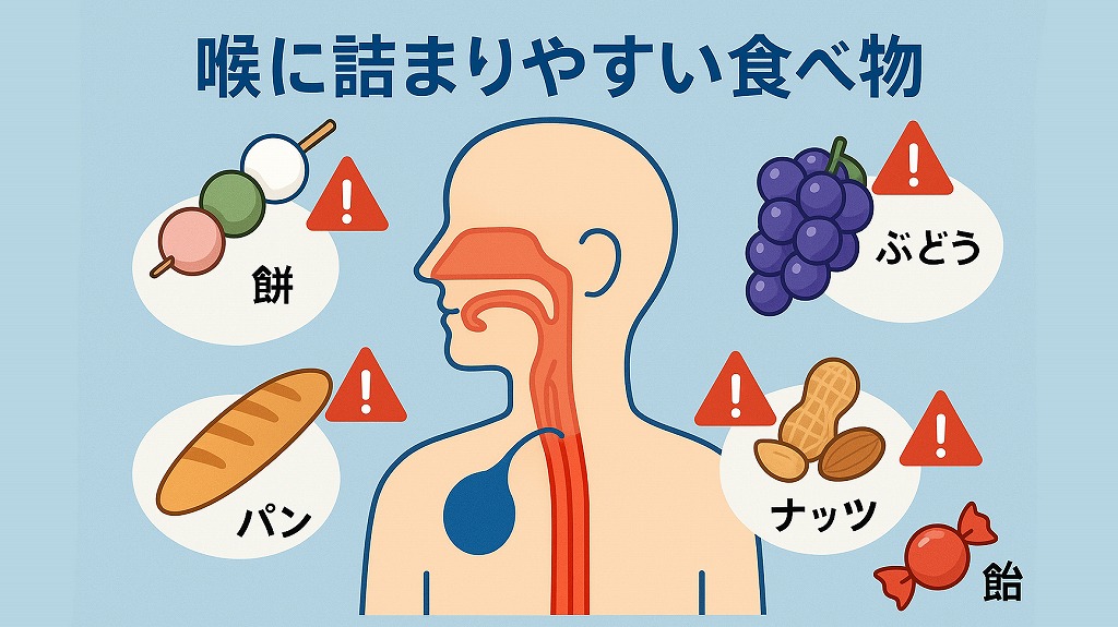 喉に詰まりやすい食べ物