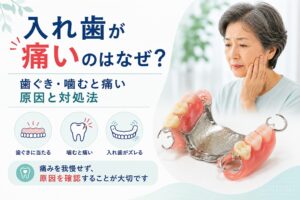 入れ歯が痛い原因は？｜歯ぐき・噛むと痛いときの対処法