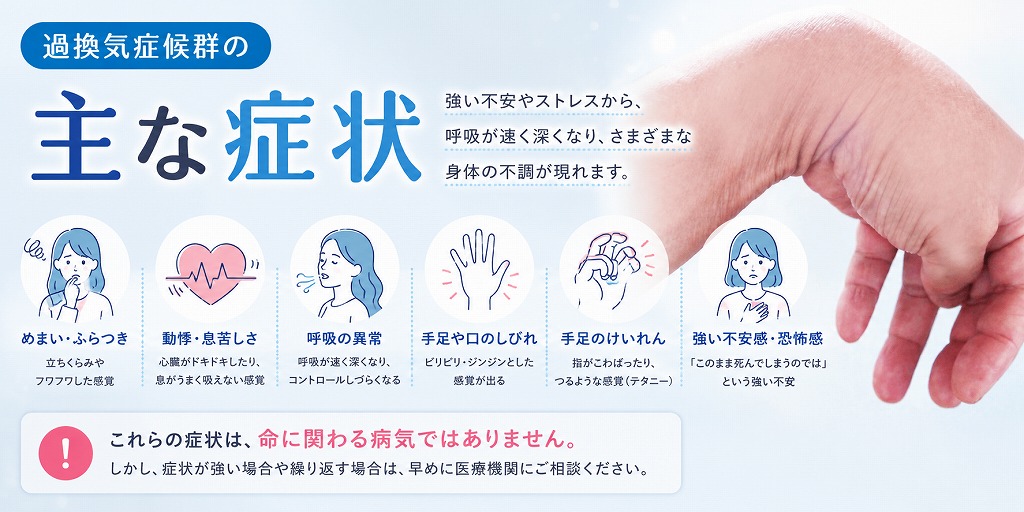 過換気症候群の主な症状