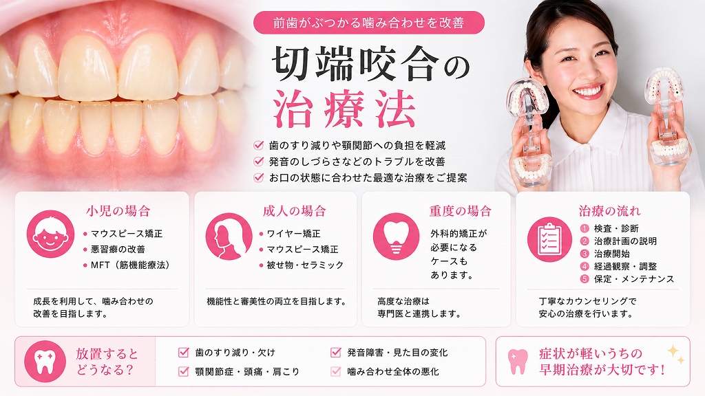 切端咬合の治療法