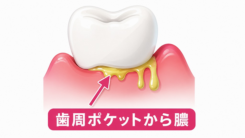 歯周ポケットから排膿