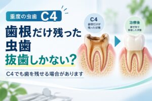 虫歯C4とは?歯根だけ残った虫歯は抜歯?歯を残せるケースと治療法