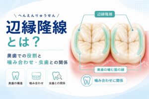 辺縁隆線とは?|奥歯での役割と噛み合わせ・虫歯との関係