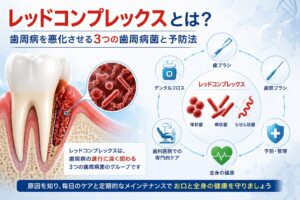 レッドコンプレックスとは?歯周病を悪化させる3つの歯周病菌と予防法