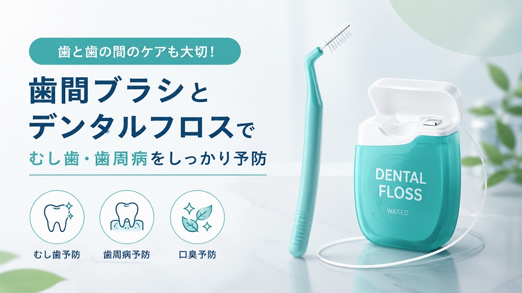 歯間ブラシやデンタルフロスで歯間部をしっかりケア