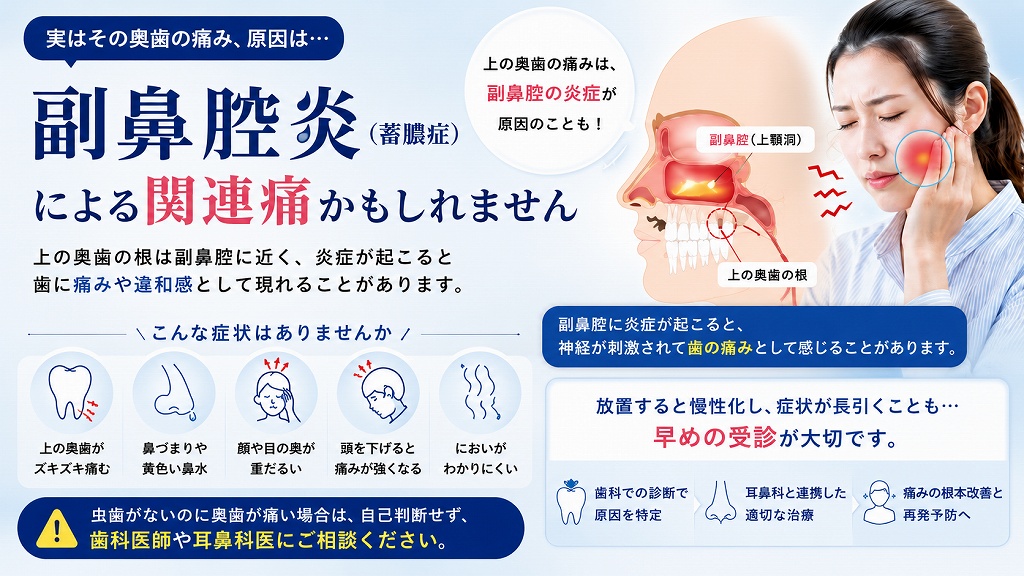 副鼻腔炎(蓄膿症)による関連痛
