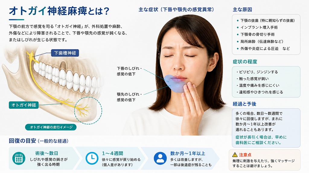 オトガイ神経麻痺