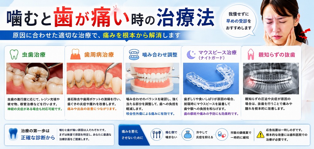 噛むと歯が痛い時の治療法