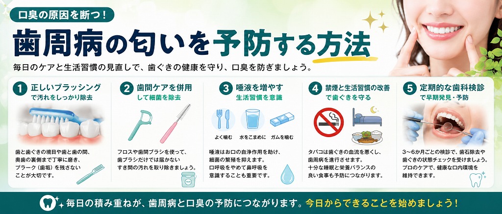 歯周病の匂いを予防する方法