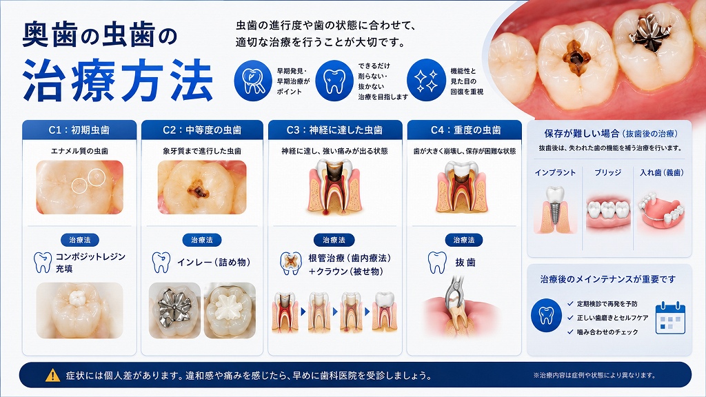 奥歯の虫歯の治療方法