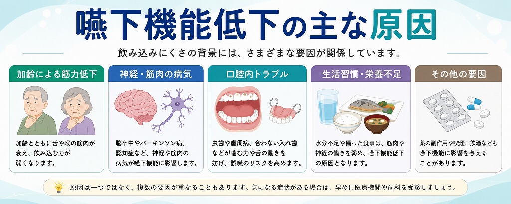嚥下機能低下の主な原因