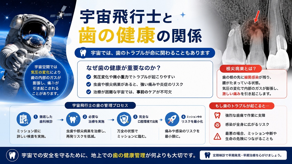 宇宙飛行士と歯の健康の関係