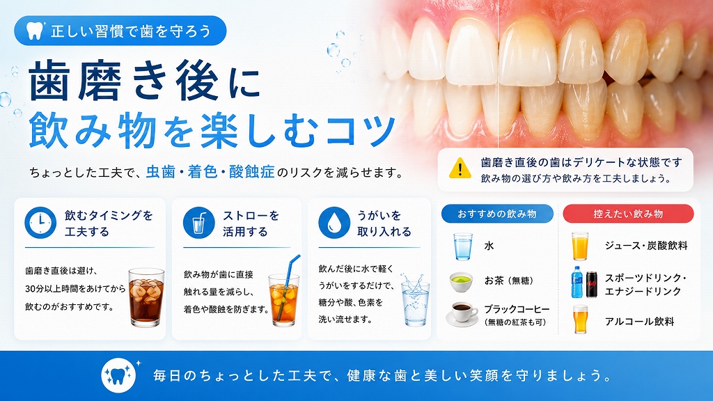 歯磨き後に飲み物を楽しむコツ