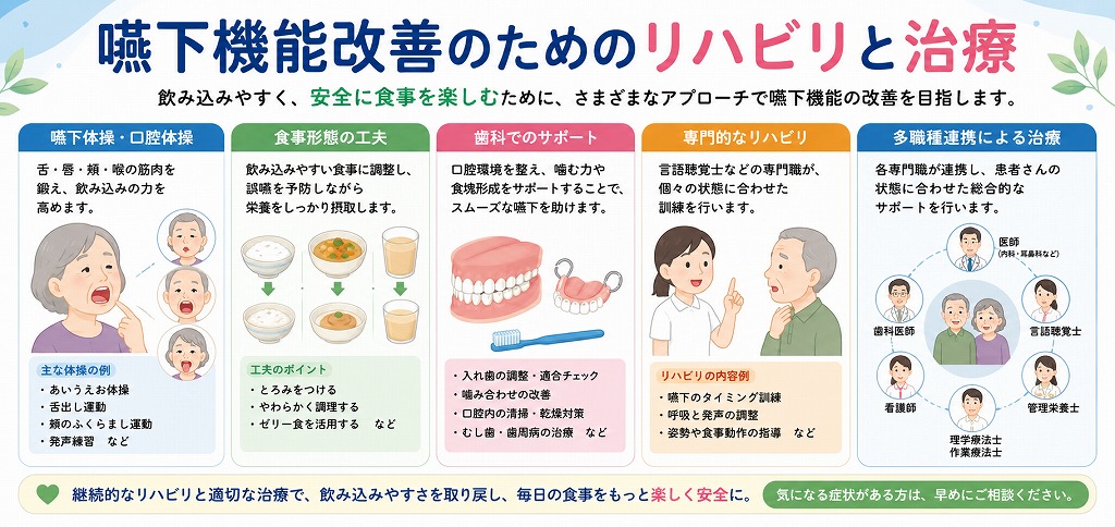 嚥下機能改善のためのリハビリと治療