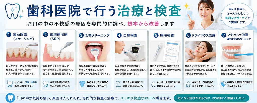 歯科医院で行う治療と検査