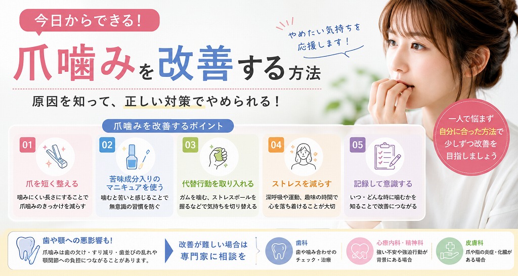 爪噛みを改善する方法