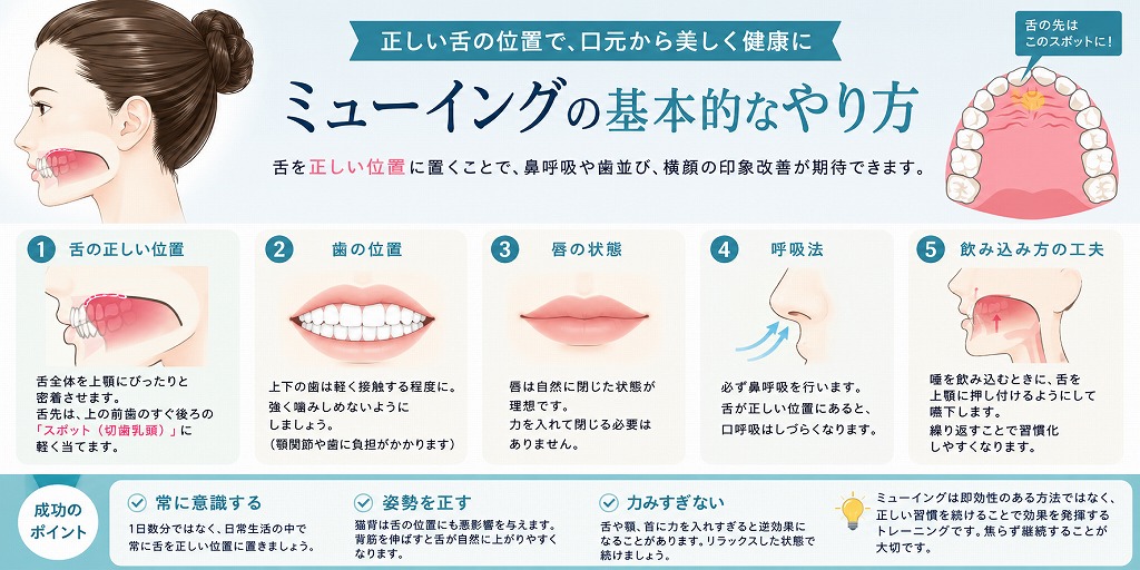 ミューイングの基本的なやり方