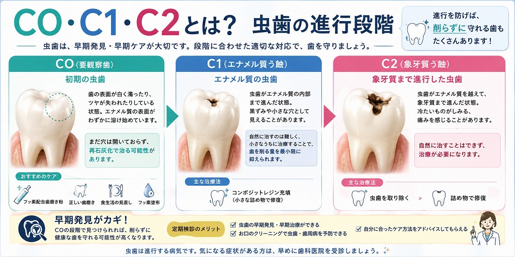 CO・C1・C2とは？虫歯の進行段階