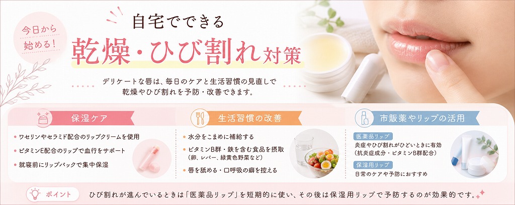 自宅でできる乾燥・ひび割れ対策
