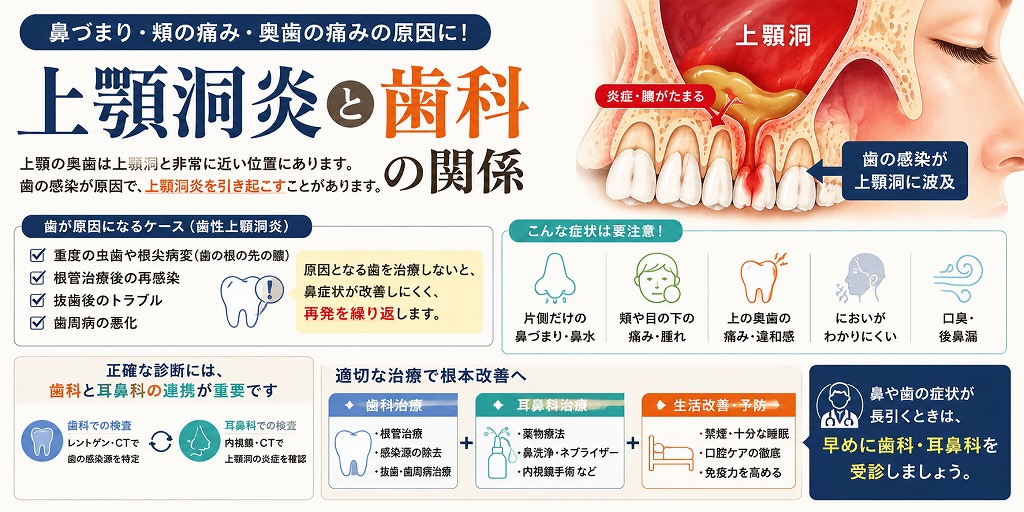 上顎洞炎と歯科の関係