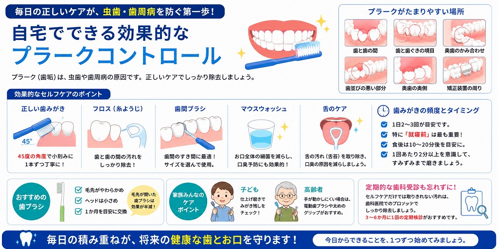 自宅でできる効果的なプラークコントロール
