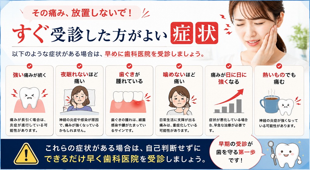 すぐ受診した方がよい症状