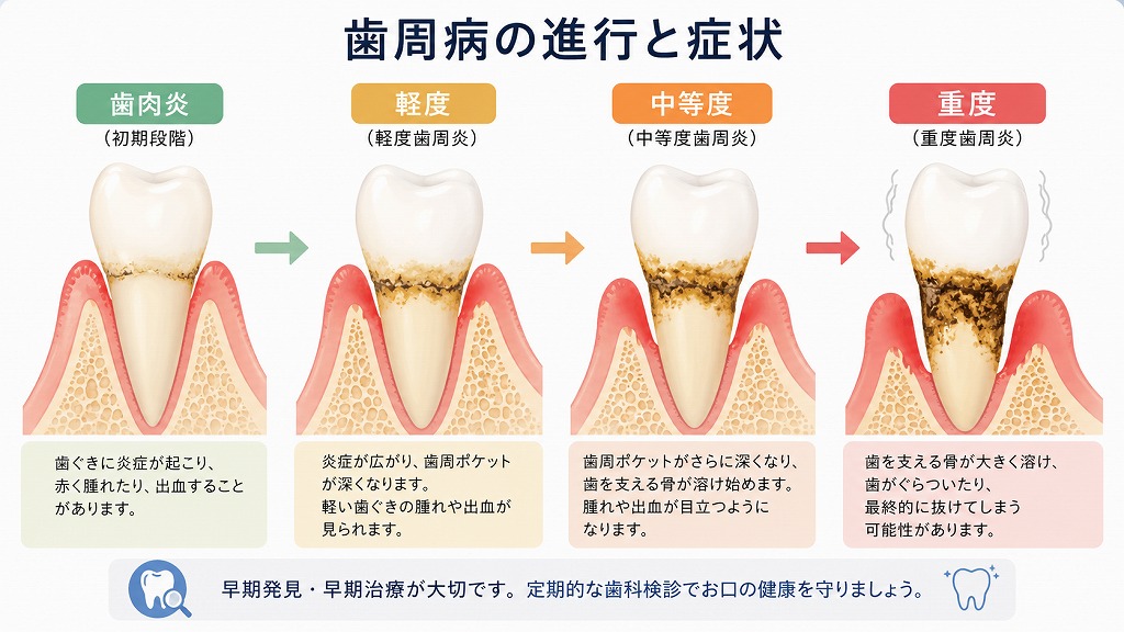 歯周病が進行度と症状