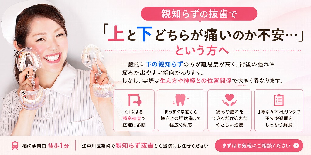 親知らずの抜歯で「上と下どちらが痛いのか不安…」という方へ