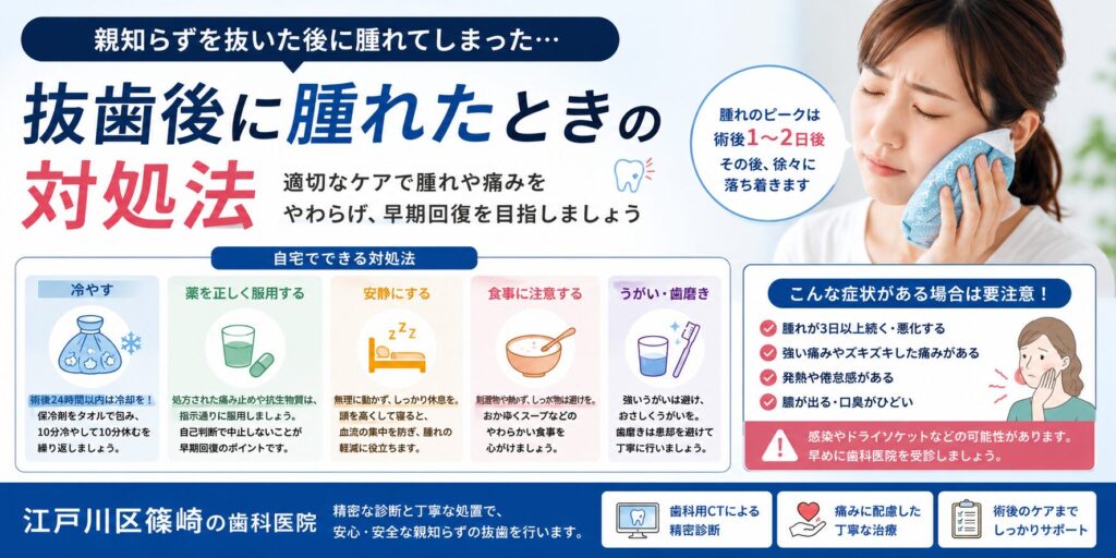 抜歯後に腫れたときの対処法