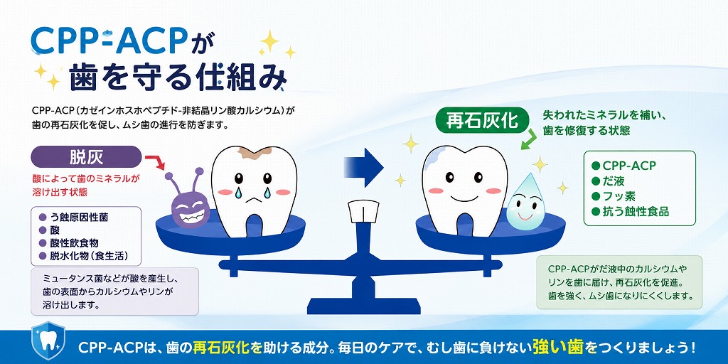 CPP-ACPが歯を守る仕組み