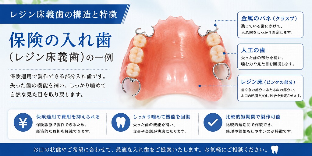 レジン床義歯の構造と特徴
