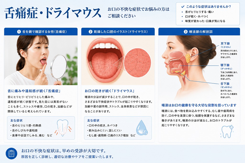 舌やお口の不快症状