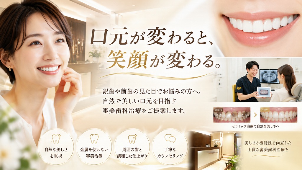 審美歯科｜自然で美しい口元で、自信あふれる笑顔へ