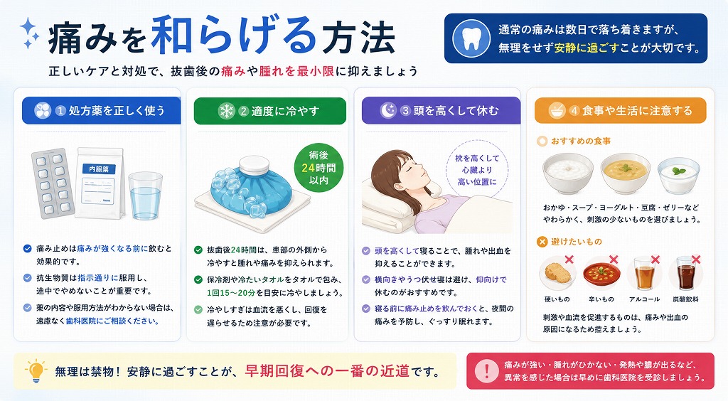 痛みを和らげる方法