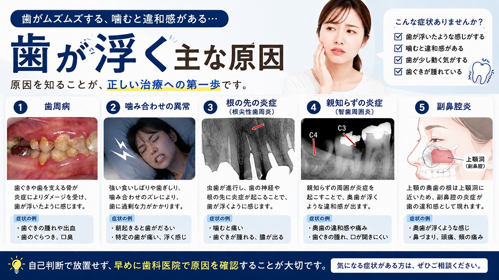 歯が浮く主な原因