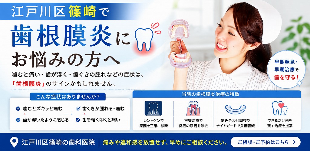 江戸川区篠崎で歯根膜炎にお悩みの方へ