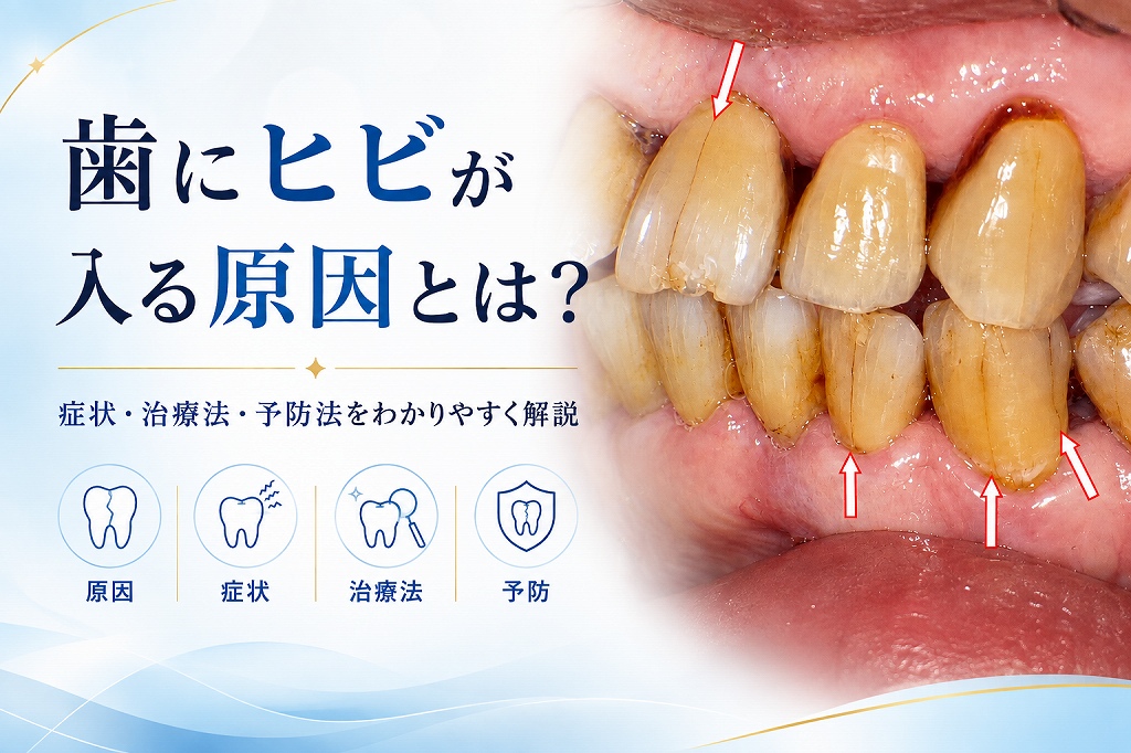 歯にヒビが入る原因とは？症状・治療法・放置するリスクを歯科医師が解説